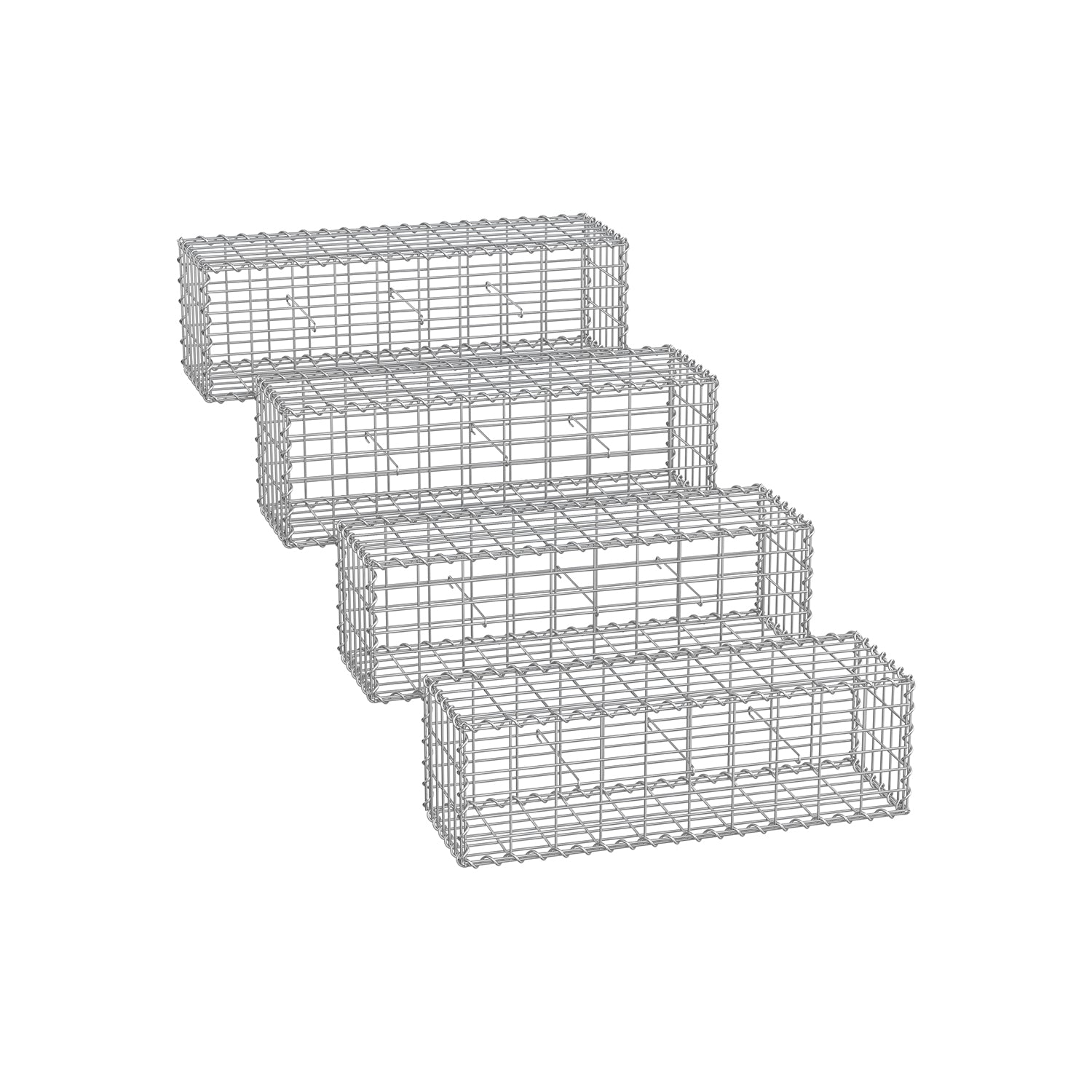 Schans korgar - Uppsättning av 4 - 5 x 10 cm Maaswoodte - Silver