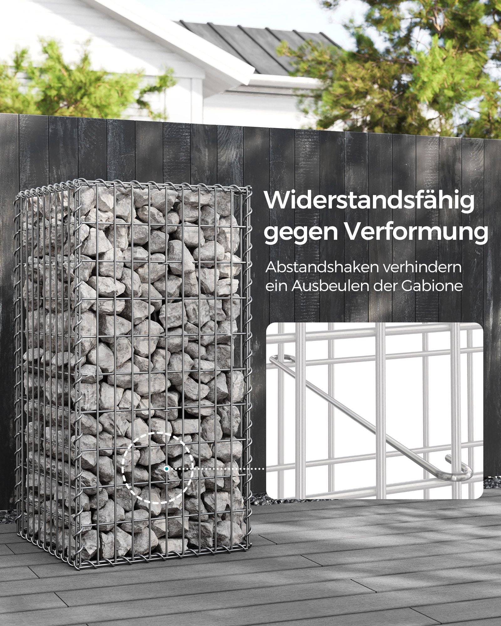 Schans korgar - uppsättning av 4 - 100 × 30 × 30 cm - silver