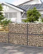 Schans korgar - uppsättning av 4 - 100 × 30 × 30 cm - silver