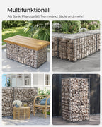 Schans korgar - uppsättning av 4 - 100 × 30 × 30 cm - silver