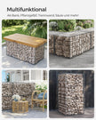 Gabions set om 4 – galvaniserat stål – silver