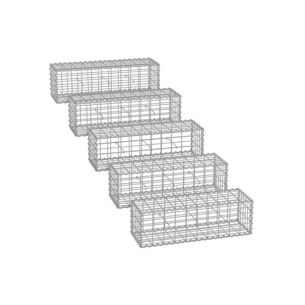 Schans korgar - Uppsättning av 5 - 5 x 10 cm Maaswoodte - Silver