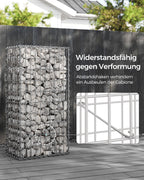 Uppsättning av 5 trädgårdsdekoration avståndsinnehavare-100 × 30 × 30 cm-silver