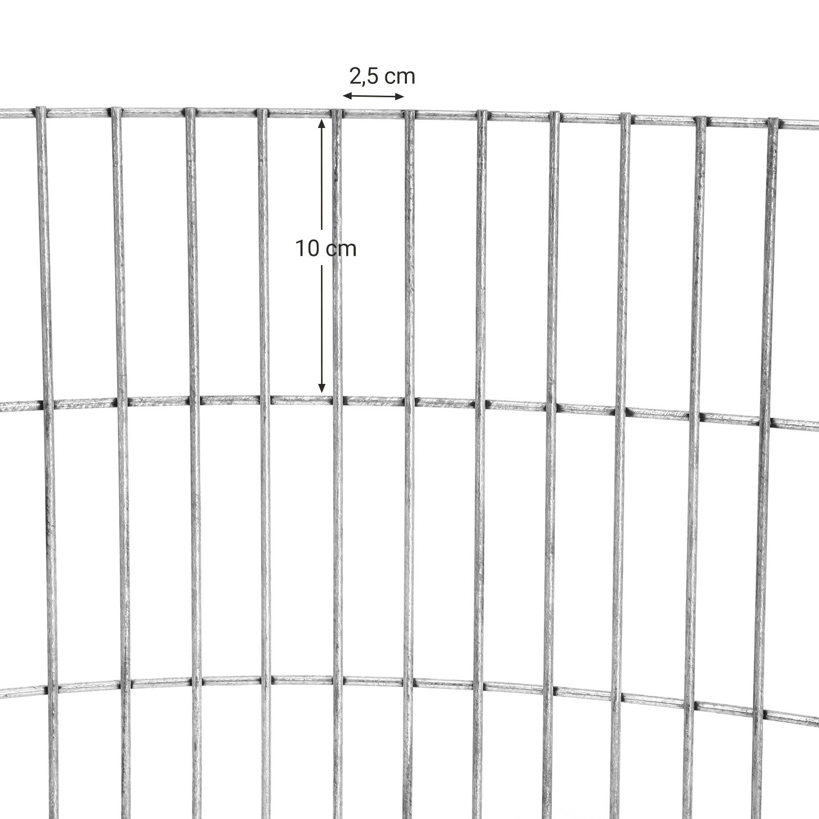 Gabion – Rostskyddande metallstenkorg – Silver