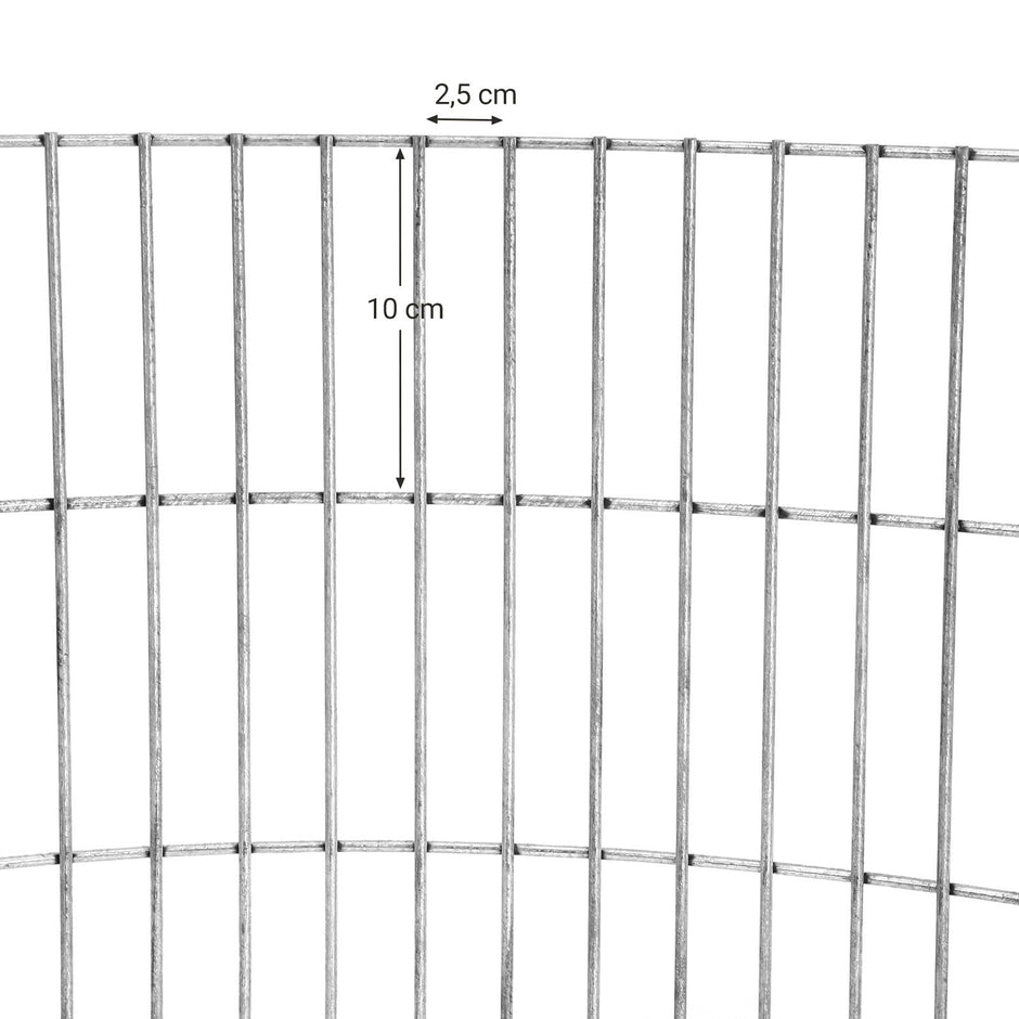 Gabion – Rostskyddande metallstenkorg – Silver