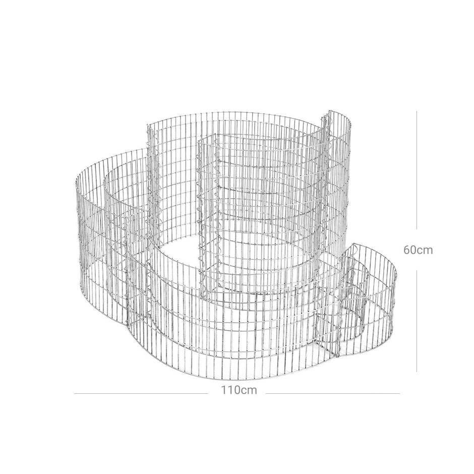 Gabion – Rostskyddande metallstenkorg – Silver