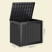 Kussenbox voor Buiten – 113 L – Waterdicht – Kunststof – Zwart