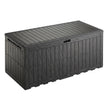 Kussenbox voor Buiten – 623 L – Waterdicht – Hout- en Rotanlook – Zwart