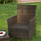 Garden Furniture Set - Lounge Set - 2 stolar och bord - Uteplatsmöbler - Brown
