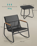 Garden Set-2 gungstolar + bordsvart-3-stycke