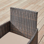 Garden Furniture Set - Lounge Set - 2 stolar och bord - Uteplatsmöbler - Brown