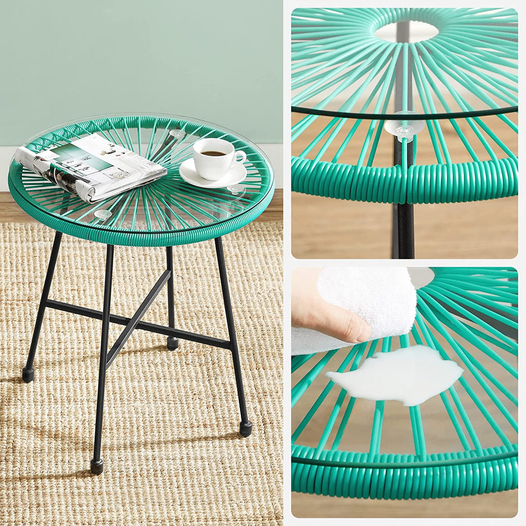 Lounge Set - Balkony Furniture - Garden Furniture Set - Set of 3 - Blue