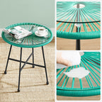 Lounge Set - Balkony Furniture - Garden Furniture Set - Set of 3 - Blue