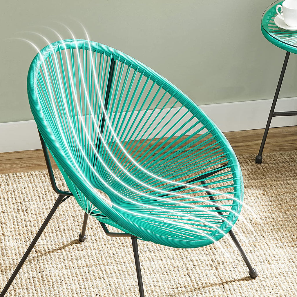 Lounge Set - Balkony Furniture - Garden Furniture Set - Set of 3 - Blue