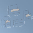 BALONSET - Garden Furniture Set från PE Polyrotan, Compact and Stylish