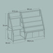 Kinderrek - Montessori Speelgoed- en Boekenrek - Wit - 108,5 x 30 x 75 cm