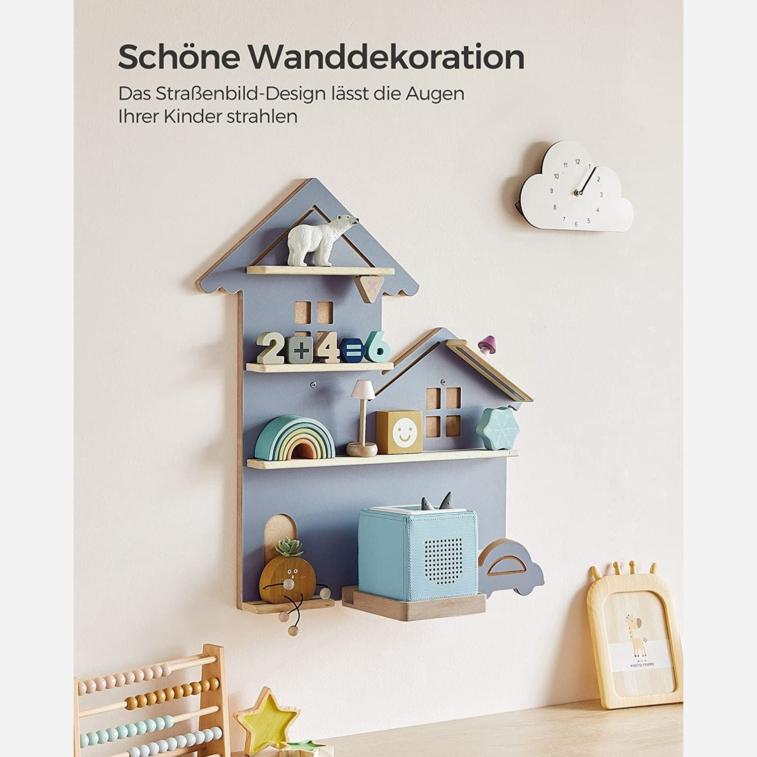 Barnhylla - Perfekt för barnrummet - Grå