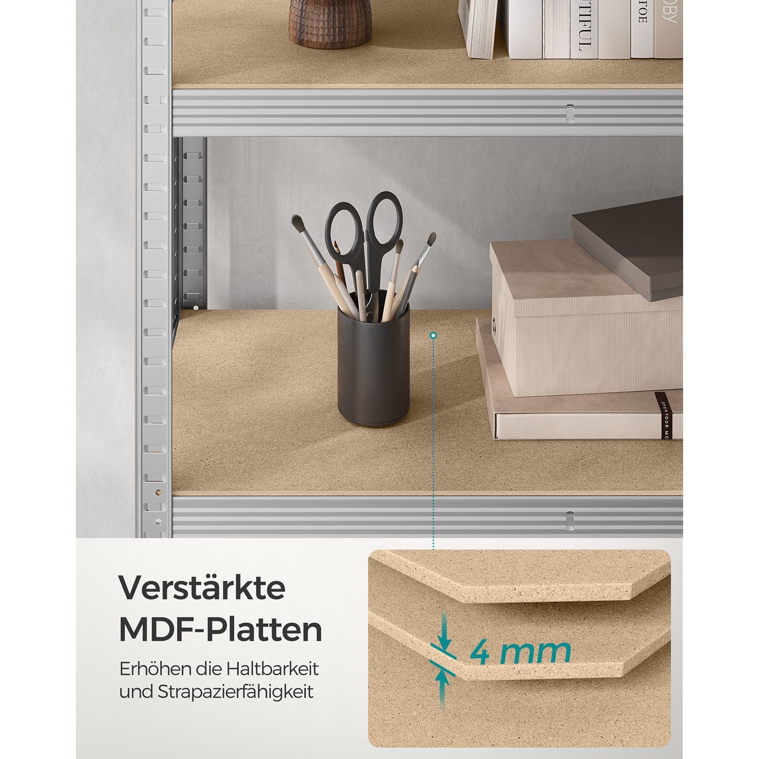 Uppsättning av 2 förvaringsbrädor - silver