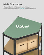Hörnbräda - Larekapacitet på upp till 875 kg - bläck -svart och naturlig beige