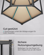 Hörnbräda - Larekapacitet på upp till 875 kg - bläck -svart och naturlig beige