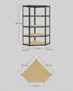 Hörnbräda - Larekapacitet på upp till 875 kg - bläck -svart och naturlig beige