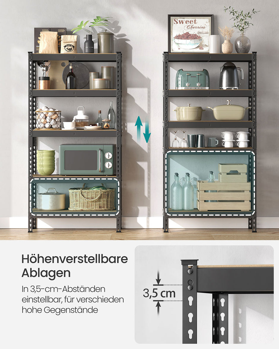 Hyllsats – Heavy duty – Stål – Svart