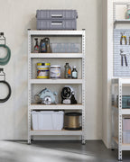 Tung hylla med 5 hyllor 45 x 90 x 180 cm silver