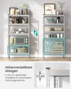 Tung hylla med 5 hyllor 45 x 90 x 180 cm silver