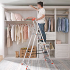 LADDER - ALUMINIUM TRAIRLADDER - 6 steg - Grå / orange