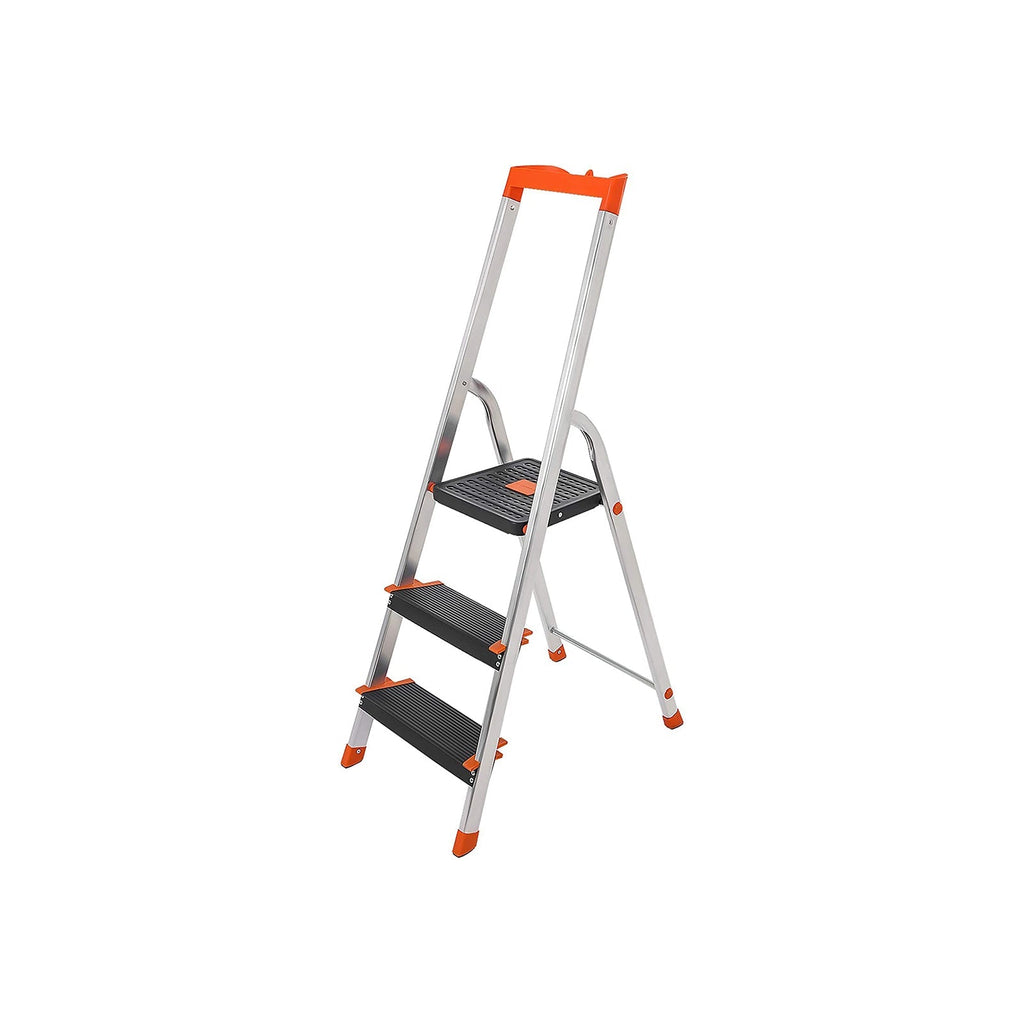 LADDER - 3 steg - Aluminium - Anti -Slip Feet - Lastkapacitet 150 kg