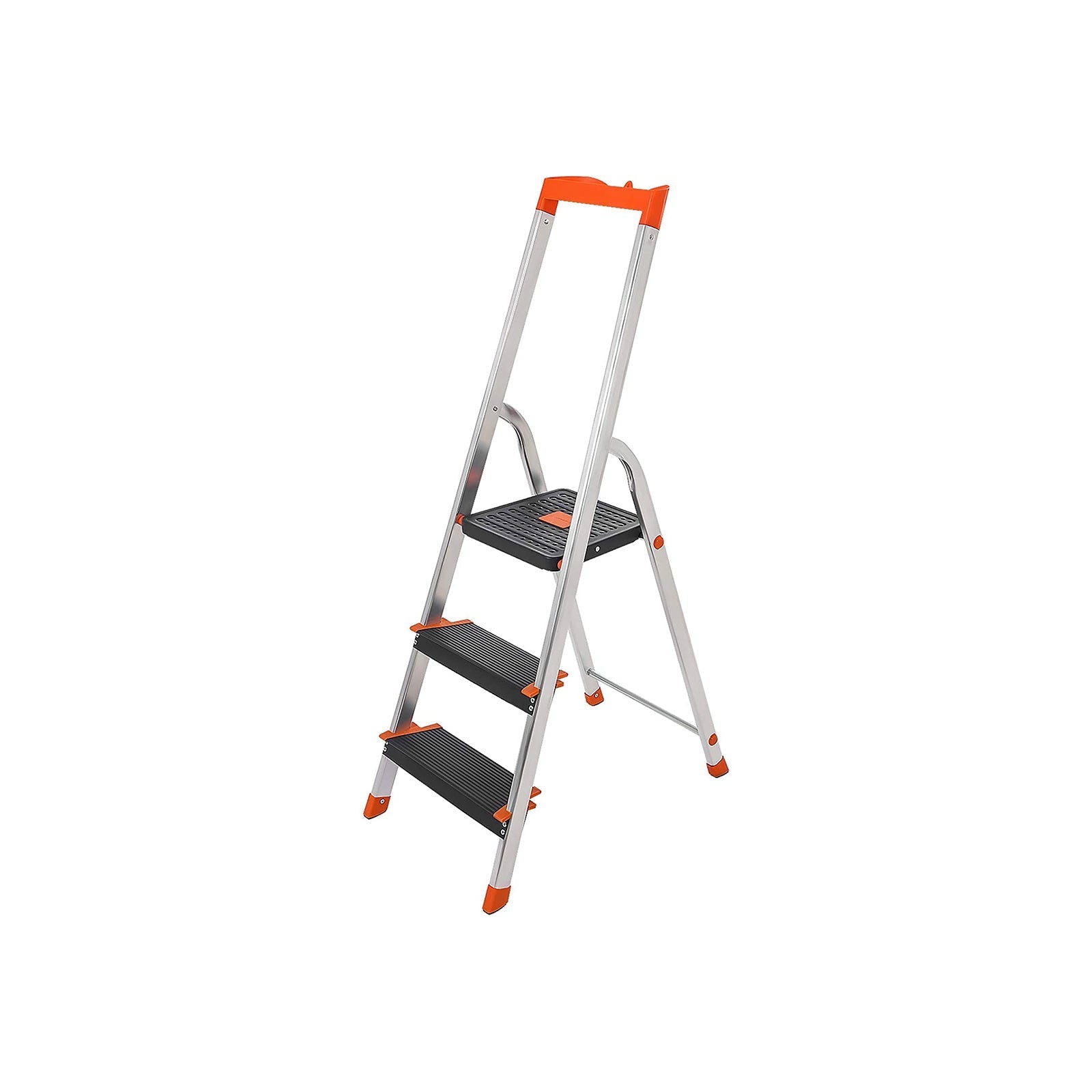 LADDER - 3 steg - Aluminium - Anti -Slip Feet - Lastkapacitet 150 kg
