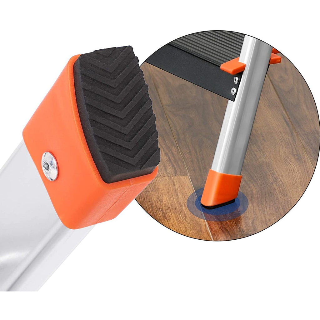 LADDER - 3 steg - Aluminium - Anti -Slip Feet - Lastkapacitet 150 kg