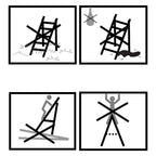 LADDER - 3 steg - Aluminium - Anti -Slip Feet - Lastkapacitet 150 kg