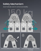 Stege med 16 steg i 6 positioner 430 cm långt silver