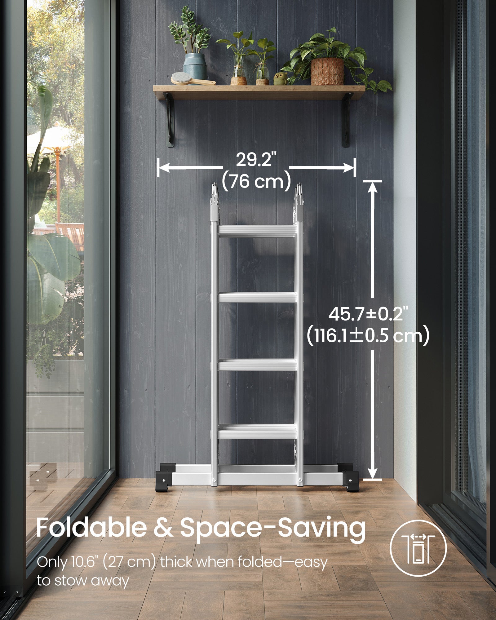 Aluminiumstege – 16 steg – 430 cm – Silver