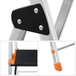 Fällbar stegstege – 5 steg – Aluminium – Svart-orange
