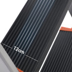 Stege - Folding Ladder - 3 steg - Aluminium - Anti -Slip - Skattepliktiga upp till 150 kg - Orange / Silver