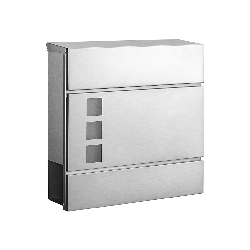 Mailbox - Modern Wall Letterbox - Med tidningsutrymme - Låsbar - svart