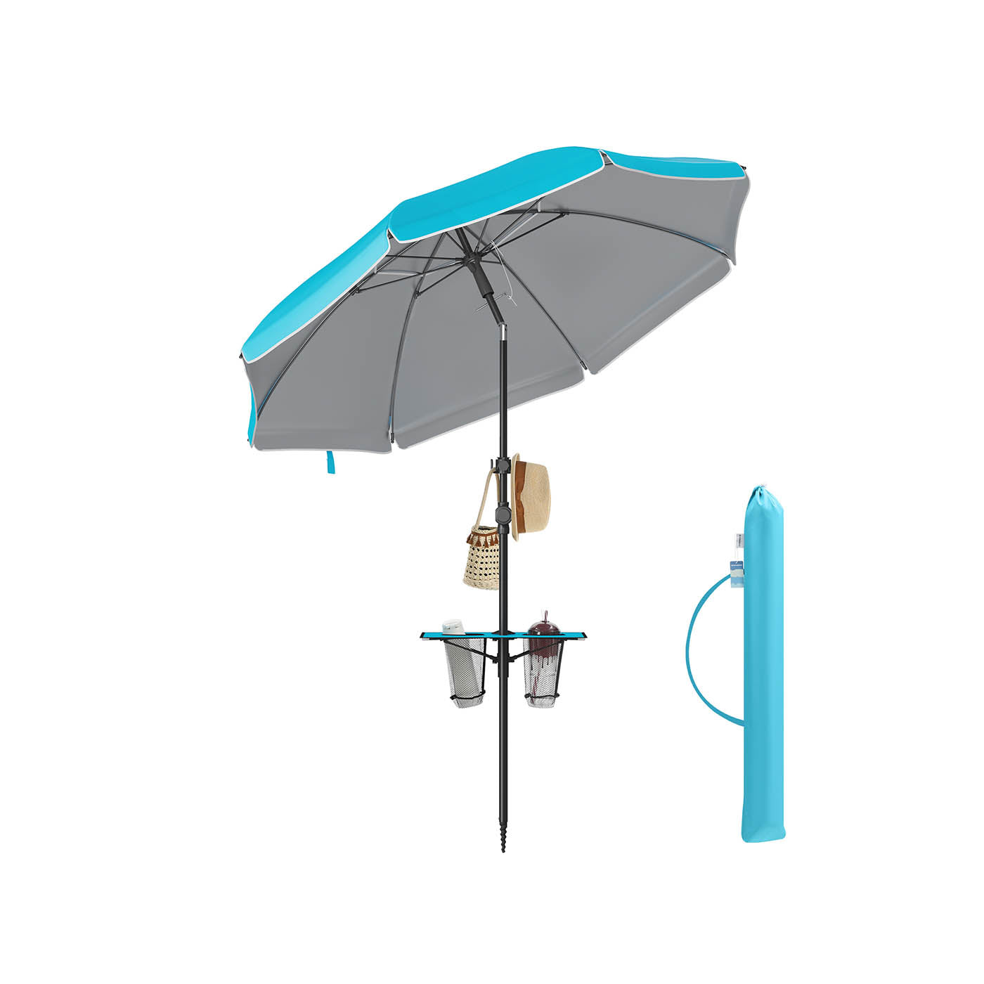 Parasol UPF 50+ - 30 ° TILTABLE - utan standard