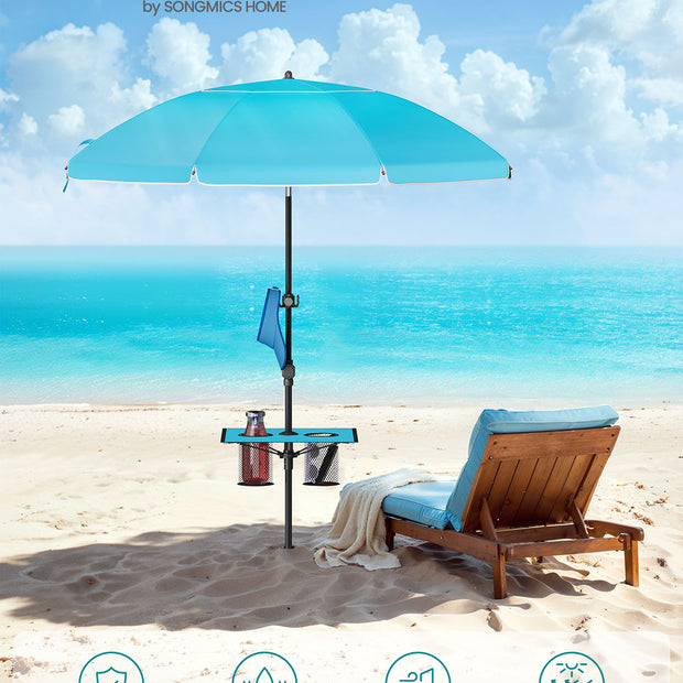 Parasoll UPF 50+ – 30° Tiltbar – Blå