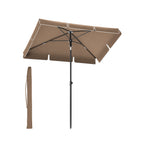 Parasol 200 x 125 cm fällbart och justerbart i höjd
