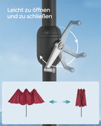 Dubbel parasol-460 x 270 cm-med pendel och UV-skydd
