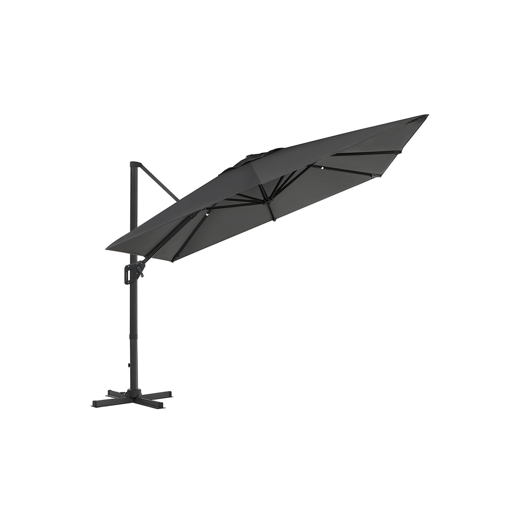 Parasol - 290 × 290 cm - 360 ° Roterabel - med standard