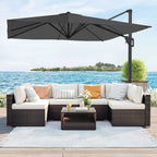 Parasol - 290 × 290 cm - 360 ° Roterabel - med standard