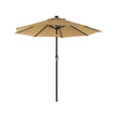 Parasoll med LED solcellsbelysning 2,7 m taupe