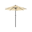 Parasoll med LED solcellsbelysning 2,7 m taupe