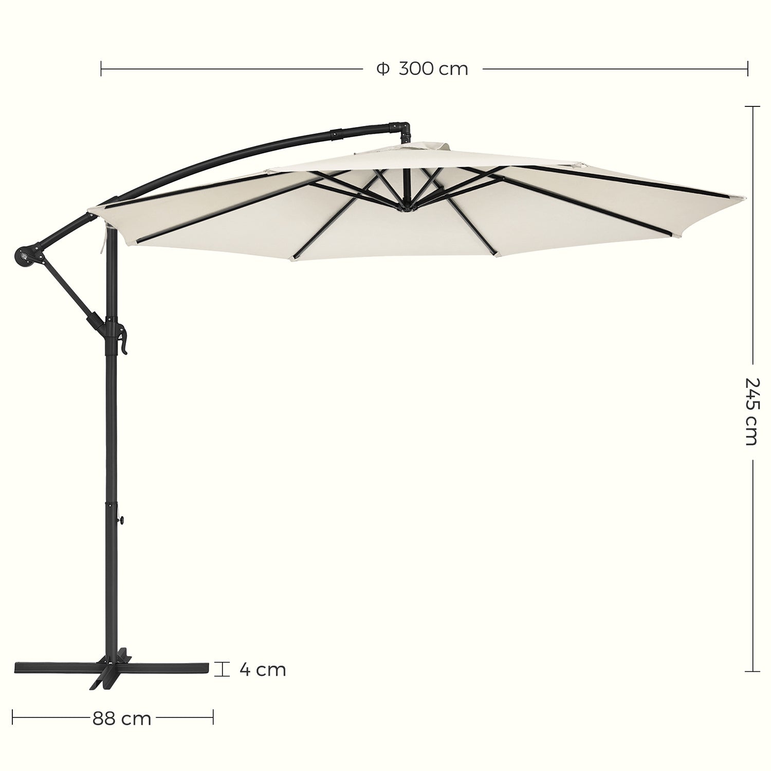 Parasol-med UV-skydd upp till UPF 50+