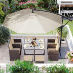 Parasol på solenergi med LED-belysningsmodern design