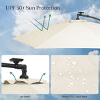 Parasol på solenergi med LED-belysningsmodern design