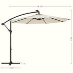 Parasol på solenergi med LED-belysningsmodern design